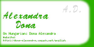 alexandra dona business card